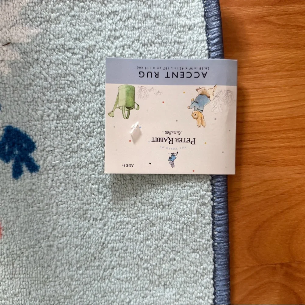 Peter Rabbit Accent Rug – 26x45 – Woodland Nursery Decor – NEW